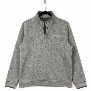 Eddie Bauer Men’s Fleece Snap Mock Pullover Taupe XL